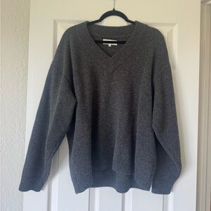 James Street Co Sloane Vee Marled Charcoal XS